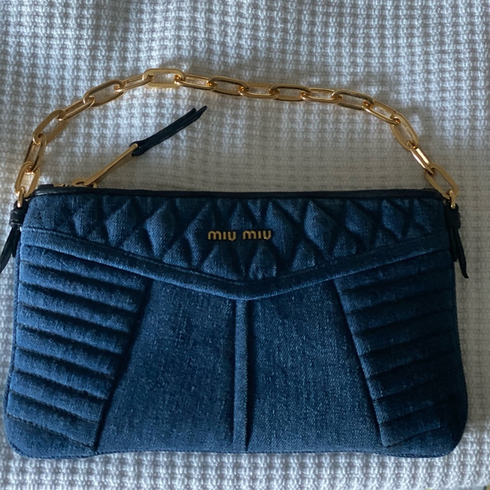 Miu Miu Denim Biker Bag